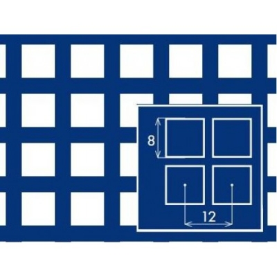 Перфорований лист сталевий 1000x2000х1,5 PC Qg8-12