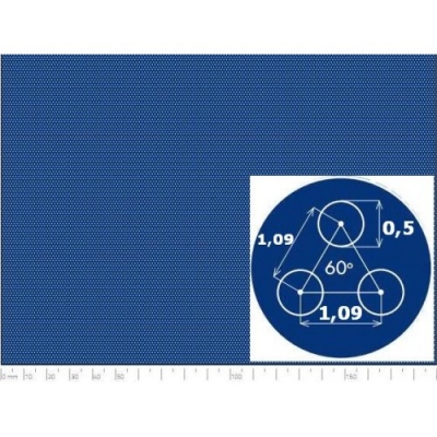 Лист нержавіючий перфорований 1000x2000х0,5 PA Rv0,5-1,09