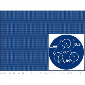 Лист нержавіючий перфорований 1000x2000х0,5 PA Rv0,5-1,09