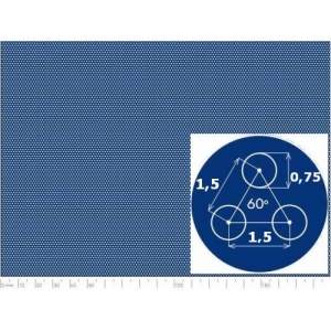 Лист нержавіючий перфорований 1000x2000х0,6 SPA Rv0,75-1,5